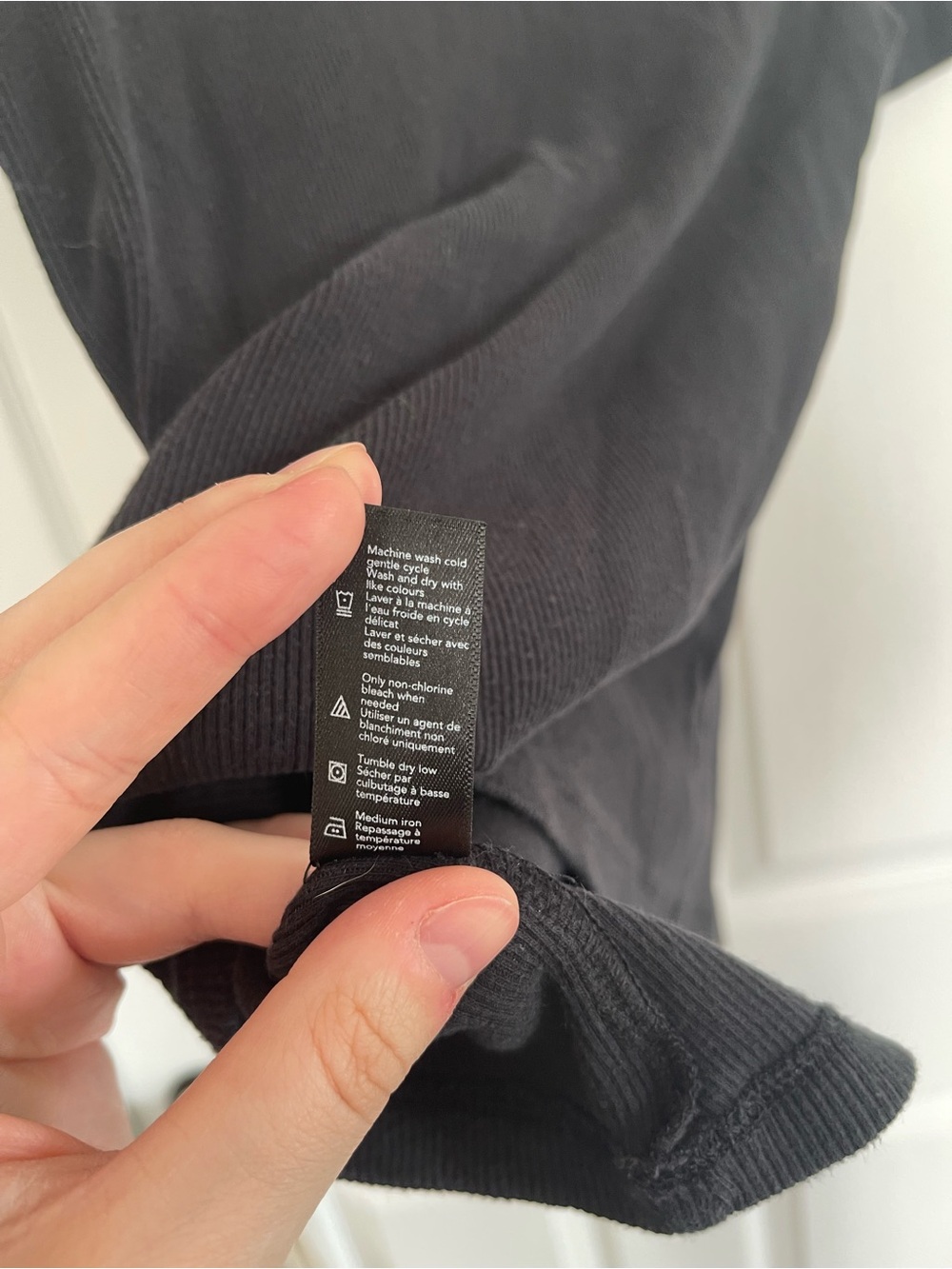 George Black Ribbed Short Sleeve Tee - Picture 4 of 5